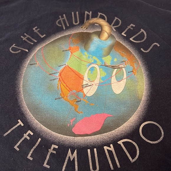 THE HUNDREDS TELEMUNDO NAVY BLUE TEE SHIRT MEDIUM - Picture 8 of 12